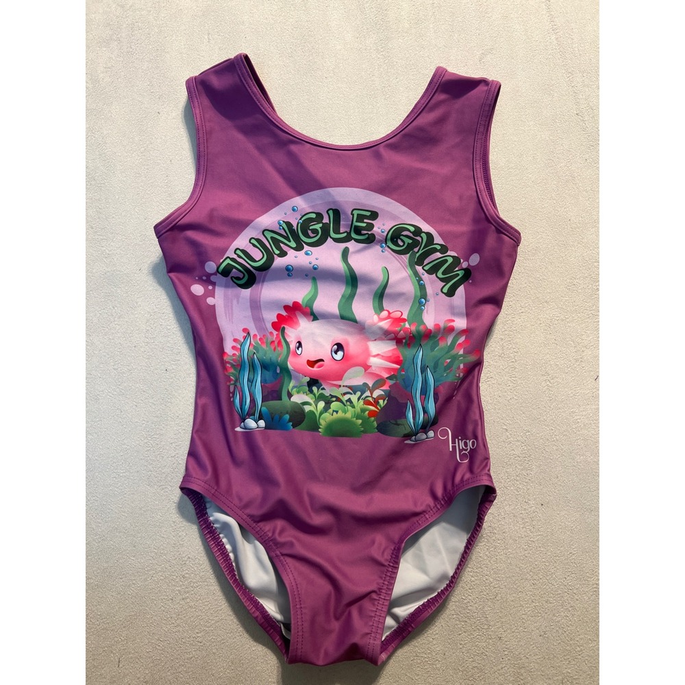 Higo Orlando Metro Jungle Gym Axolotl Gymnastics Leotard Purple Size L Womens